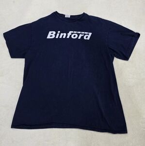 Delta Pro Weight Navy Blue Binford Tools Graphic Short Sleeve Tee Shirt. L